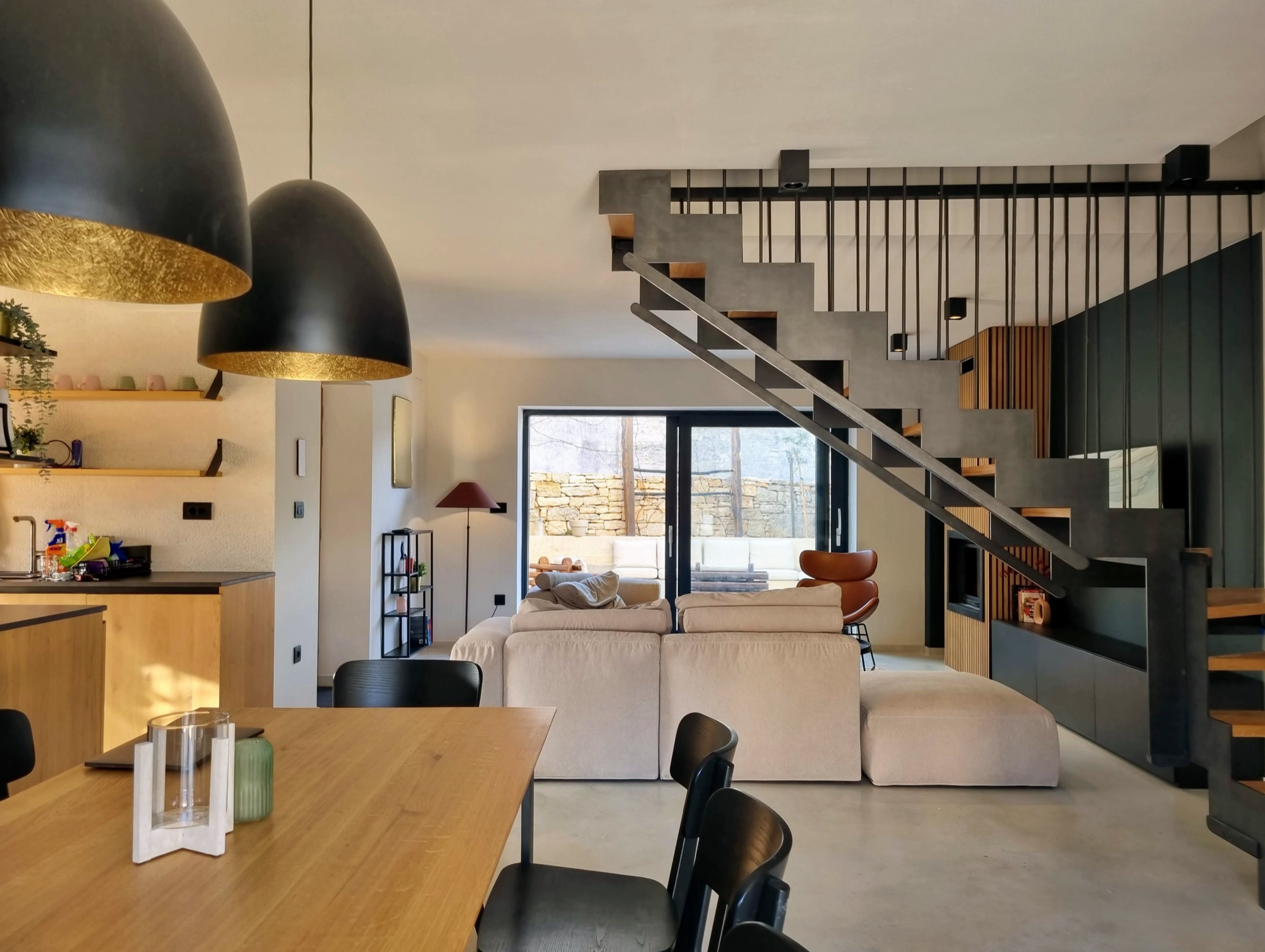 Living room — dining area